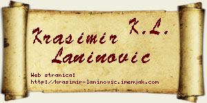 Krasimir Laninović vizit kartica
